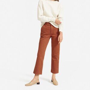 Everlane The Straight-Leg Crop in Cocoa Brown
